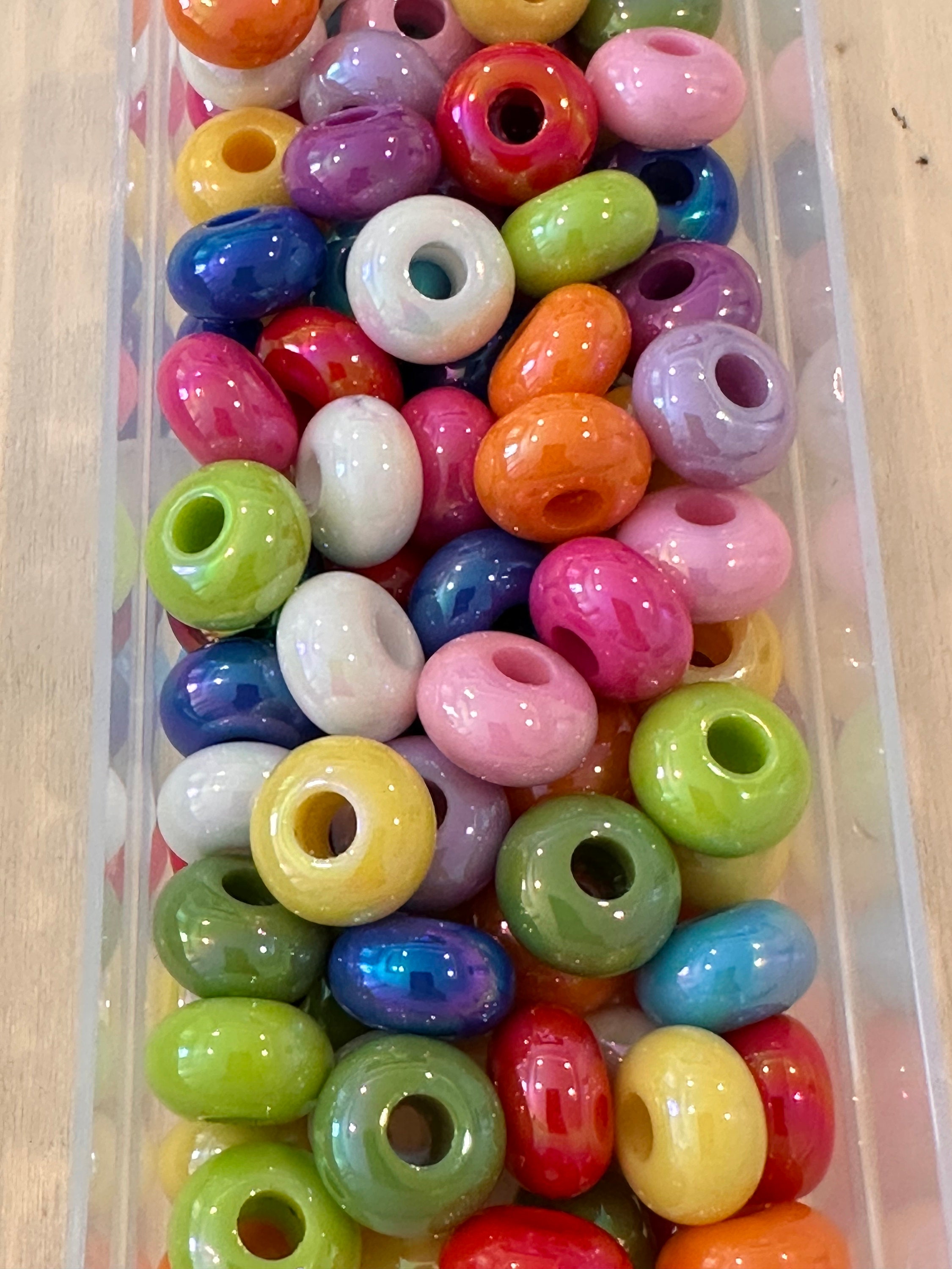 Colorful Acrylic Spacer Beads: DIY Jewelry, Beadable Pen Beads (12mm)