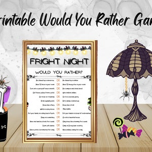 Halloween Would You Rather Printable Game Printable Party - Etsy