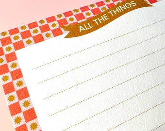 Pink Modern 4x6 Lined Notepad for Daily To-Do Lists and Planning