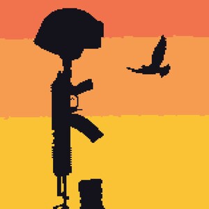 Fallen Soldier Memorial Graph & Written Pattern
