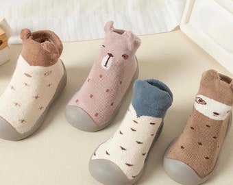 New Walkers: Socks with Rubber Sole (0-24 months)