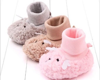 Fluffy Animal Slippers (0-18 months)