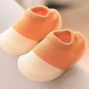 New Walkers: Socks with Rubber Sole 0-24 months Multipack Bundles Available Orange