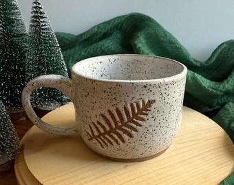 Taza de helecho / Taza de cerámica / Taza de cerámica /