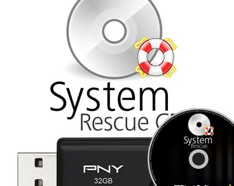 SystemRescue Linux system rescue kit as a bootable removable device on CD/USB