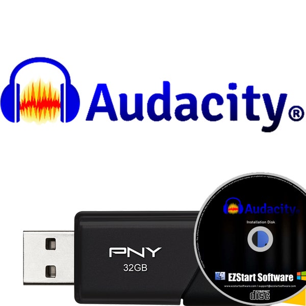 Audacity Professional Audio Music Editing & Recording Software on CD/USB