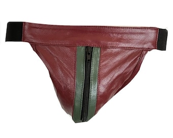 Jock Strap Medium Elastic Sports Gear Men&#39;s One Pack Burgundy Color
