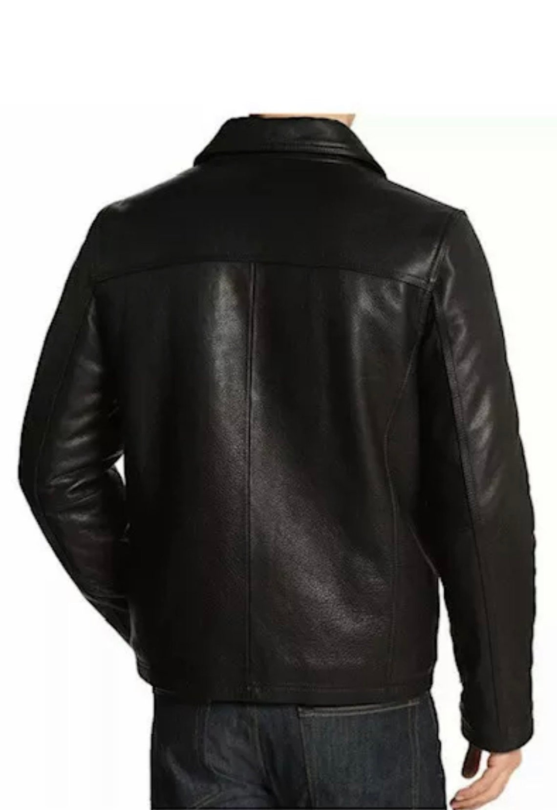 Leather Jacket for Men, Mens Genuine Leather Jacket Coat Winter Bomber