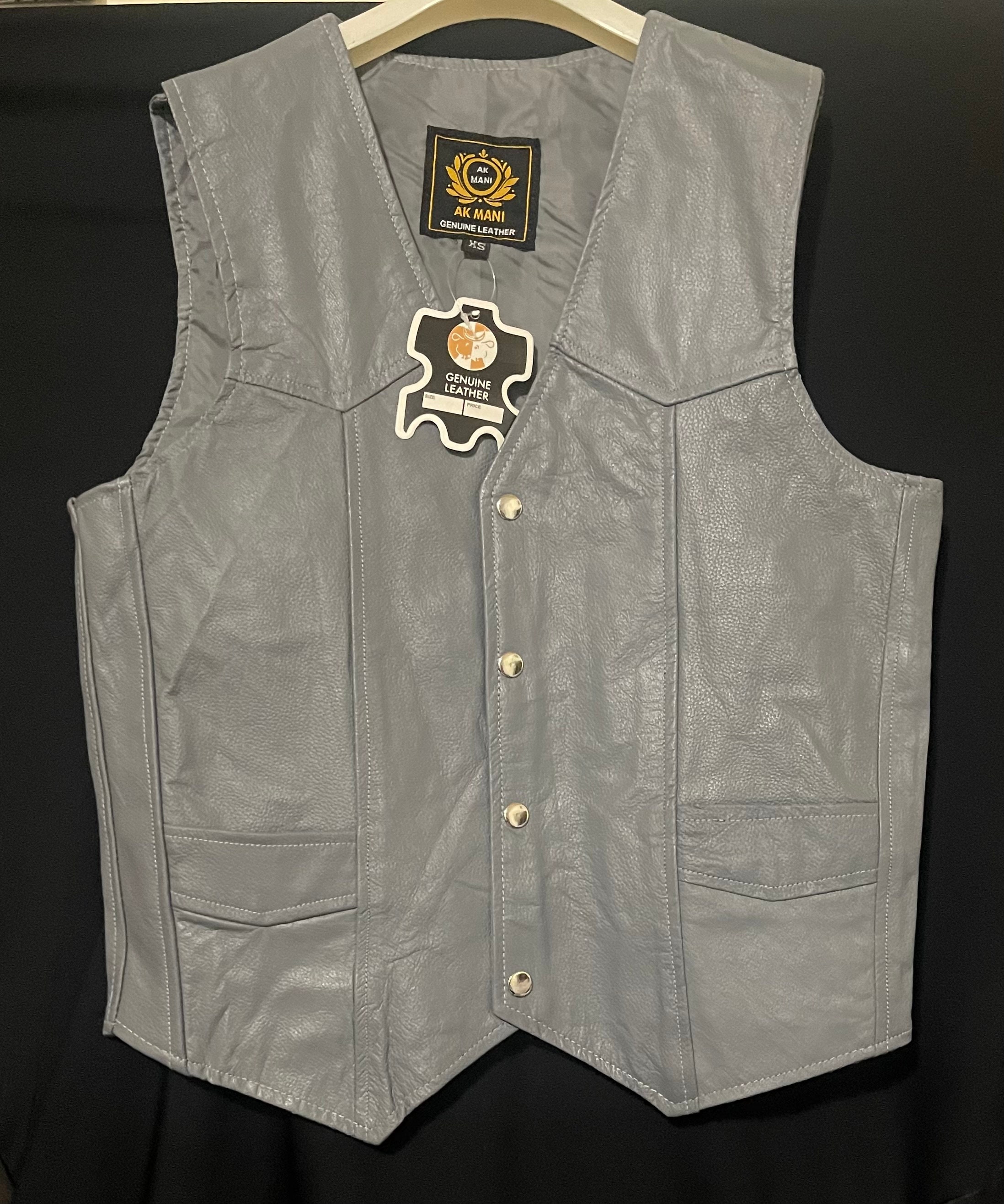 Gray clearance leather vest