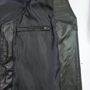 Mens Cowboy Waistcoat Black Cow Leather Bikers Tassels Vest Festival - CB-BLK