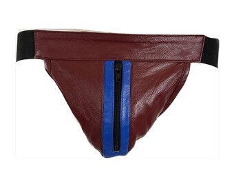 Jock Strap Medium Elastic Sports Gear Men&#39;s One Pack Burgundy Color