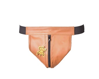 Jock Strap Medium Elastic Sports Gear Men&#39;s One Pack Brown Color