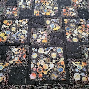 Galaxy in Time Throw Quilted