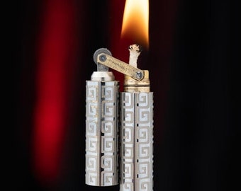 Encendedor recargable con diseño de laberinto - Encendedor de regalo de diseño especial