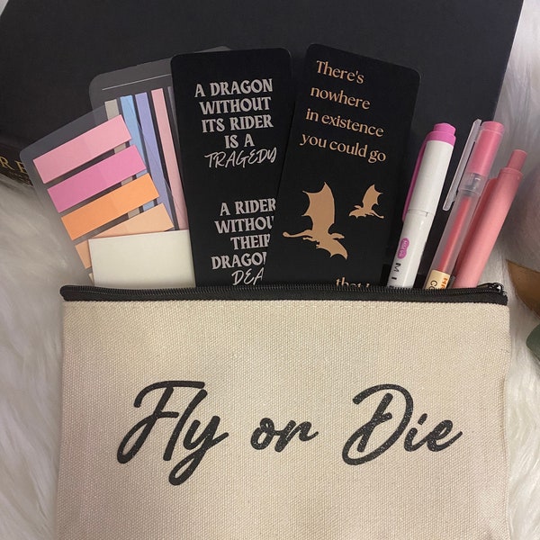 Fourth Wing Annotation Kit | Bookmarks, Annotation Kit and Pouch | Perfect Gift for Fantasy Lovers | OFFICIALLY LICENSED