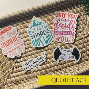 ACOTAR Quote Sticker Pack: Officially Licensed, Vinyl & Weatherproof