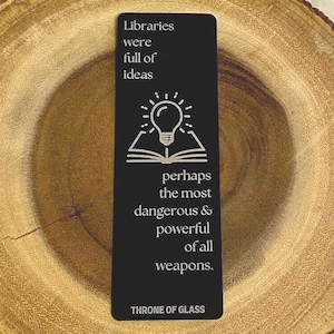 Throne of Glass Bookmark: Silver Foil, Velvety Finish