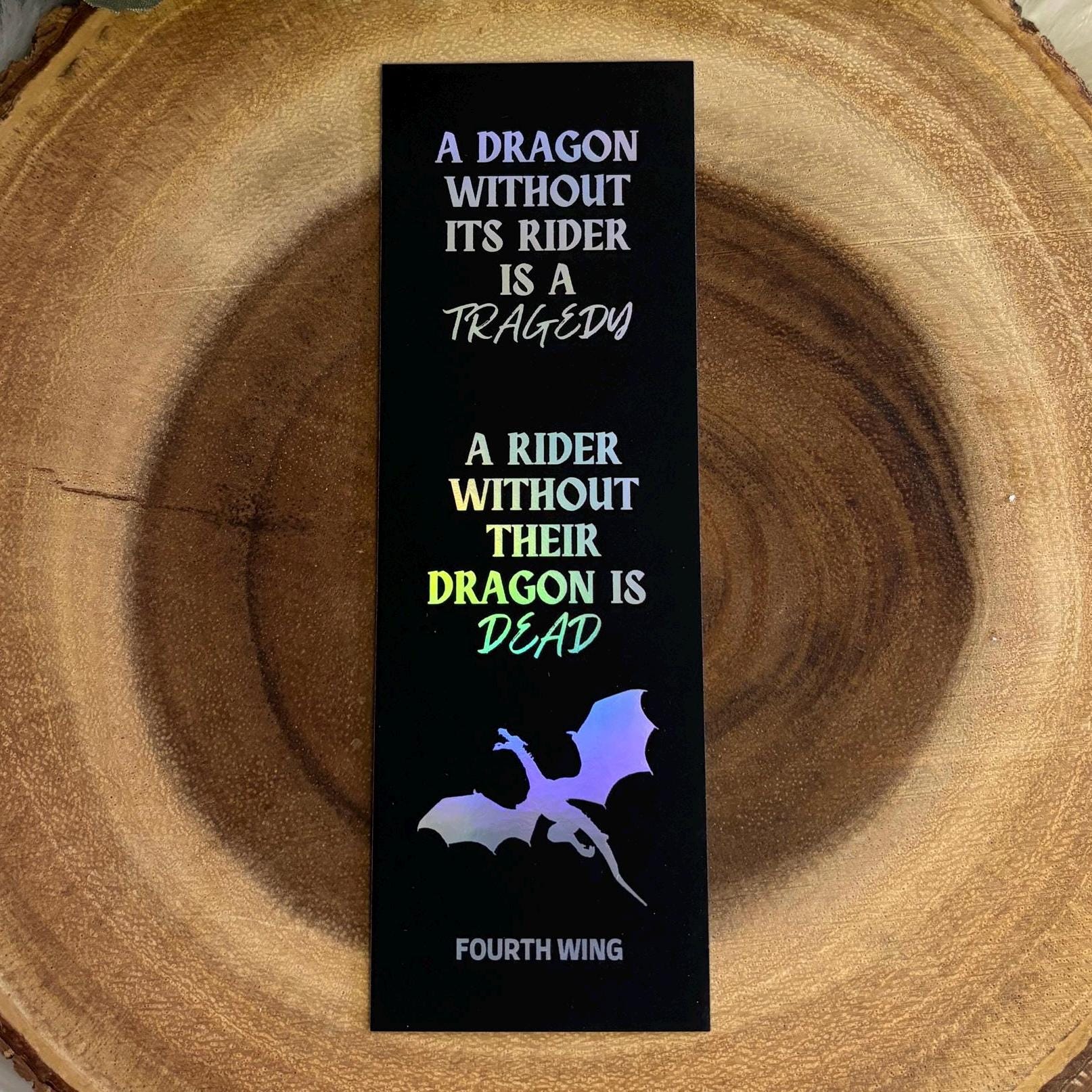 Foil Bookmarks Fourth Wing - Etsy