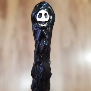 Skull wand, black skull wand, Halloween wand, Halloween skull wand, cosplay wand,  magic wand