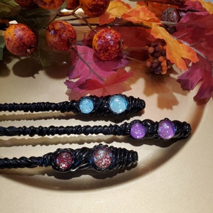 Double stone wand, galaxy wand, Witch wand, wizard wand, fairy wand, queen wand, Halloween wand, cosplay wand, girl wand,