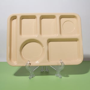 Vintage Beige Melamine Lunch Trays, 1970s