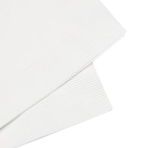 Green Olive White Coined Cocktail Napkins, Two Sizes image 7