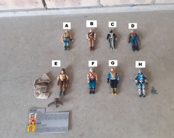 Gi Joe Buzzer Slaughter Torpedo Cesspool Raptor Big Boa Knockdown Cobra Commander Figurines Vintage B1 Z3