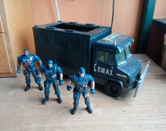 Chap Mei Soldier Force Police Swat Truck Figures Vintage Rare