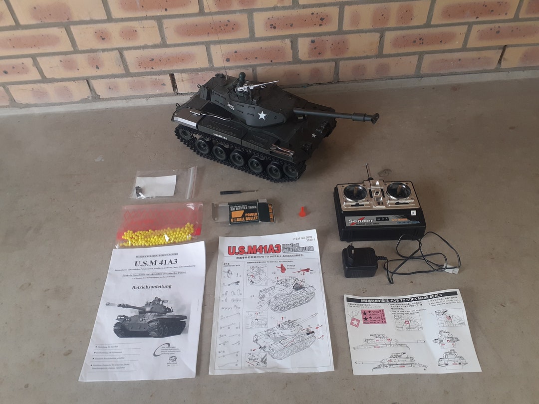 Char RC 1:16 Heng Long M41A3 Walker Bulldog - Avec Fumée, Son Et Tir BB, Télécommande 2.4G, Prêt à Rouler