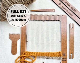 Weaving Loom Kit for Beginners: DIY Craft with Tools & Instruction Book