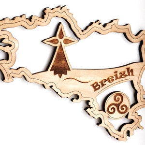 Carte de Bretagne Breizh 22 cm