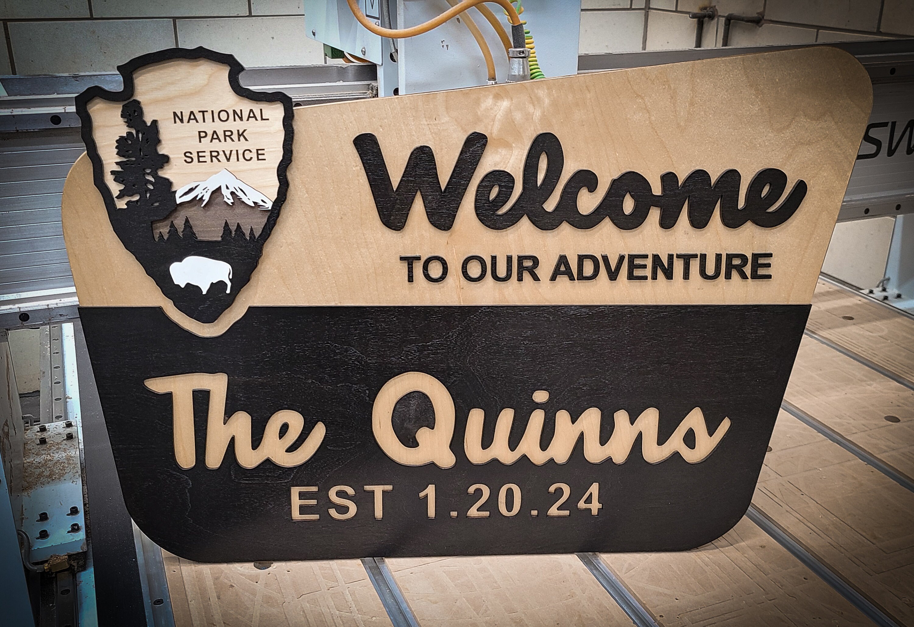 Customizable US National Park Sign: Family Road Trip Tracker