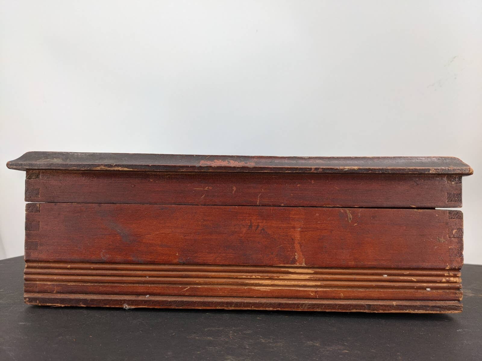 Antique Large Wooden Silverware Box Flatware Velvet Lining Etsy