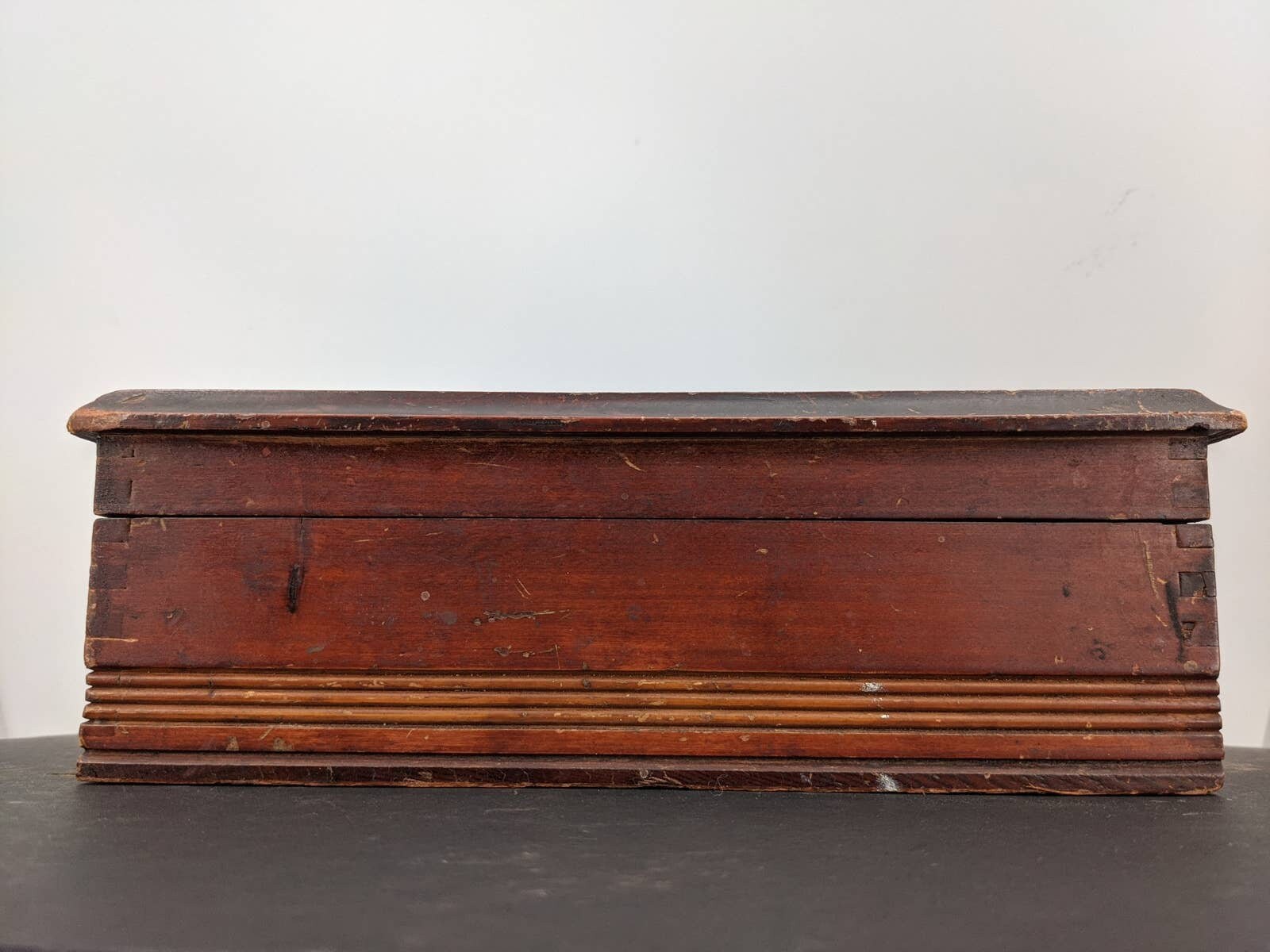 Antique Large Wooden Silverware Box Flatware Velvet Lining Etsy