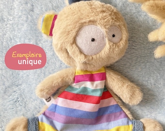 Choupinoo anti-waste bear comforter. Teddy bear plush. Handmade comforter.