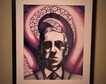 H.P. Lovecraft - Pink Tentacle - Art Print