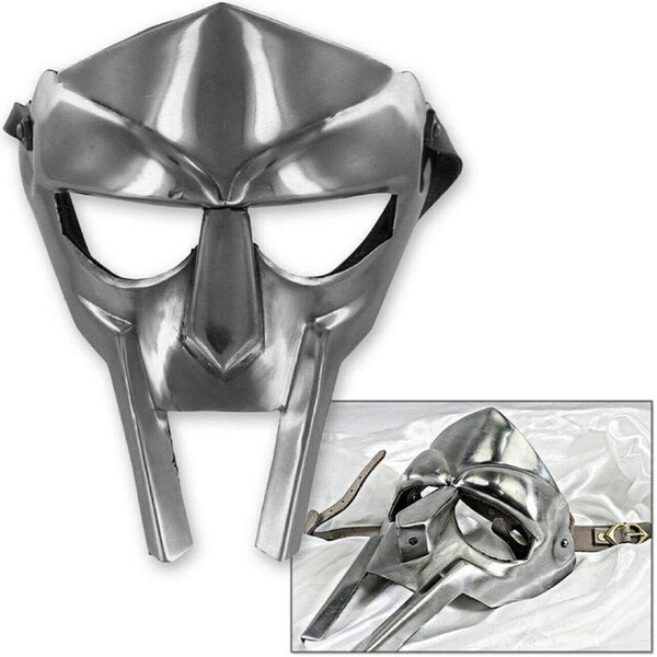 MF Doom Rapper Madvillain Gladiator Mask Face Mask Steel Roman Gladiator Helmet Face Mask Hand Forged MF Doom Medieval Party Prop
