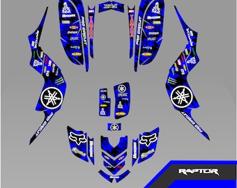 YAMAHA RAPTOR 660 660R Full Graphics Decals Stickers Kit atv