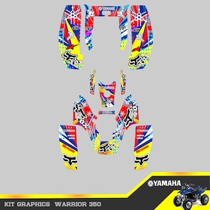 Yamaha Warrior 350 full graphics kit stickers decals atv