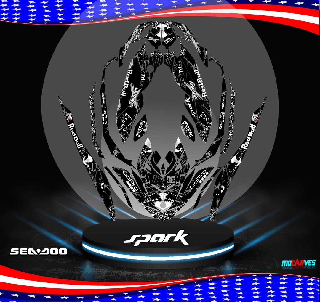 Fits SEA DOO SPARK Trixx 2 up + 3up Graphics Kit Decals Spark