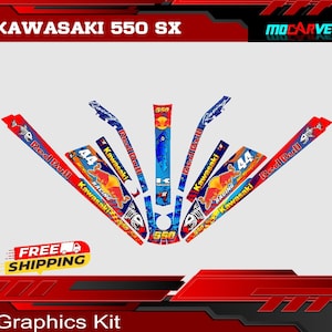 Kawasaki 550sx Jet ski graphics kit Decal decal stickers kawasaki 550 sx