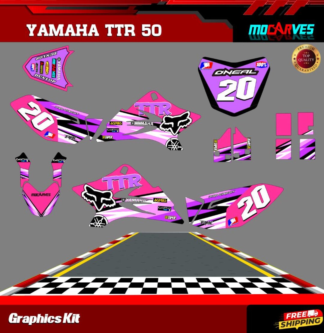 Fly Racing Ttr Graphics Fits Yamaha TTR 50 2006 to 2025 Graphics Kit Stickers Decals Ttr 50 ...