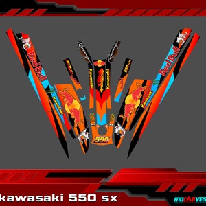 Jet ski graphics kit Decal decal compatible with kawasaki 550 sx boat wrap