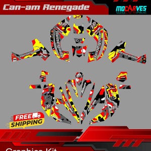 CAN-AM Renegade 500 800r 800x 1000 Graphics Kit Vinyl Renegade Stickers utv imagen 1