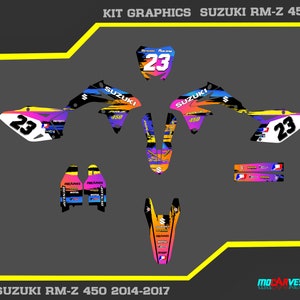 Suzuki Full Graphics RMZ 450 2017 Decals Stickers Kit motocross