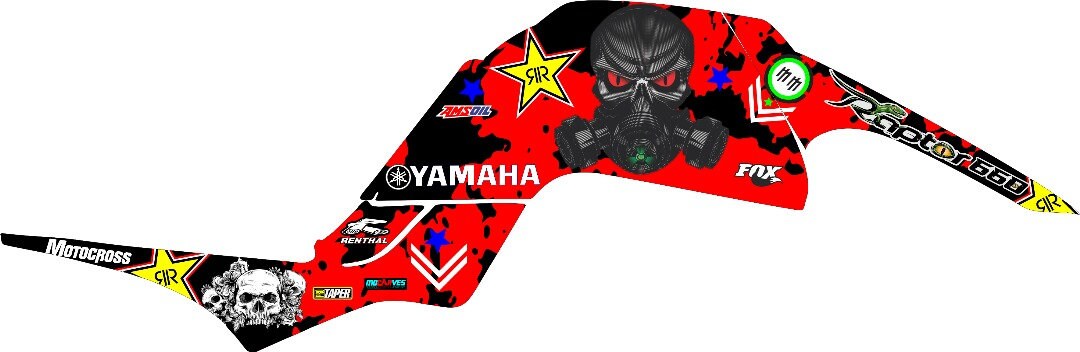 Graphics Kit YAMAHA RAPTOR 660 660R Decals Stickers Kit Atv - Etsy