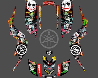 YAMAHA RAPTOR 660 660R Full Graphics Decals Stickers Kit atv