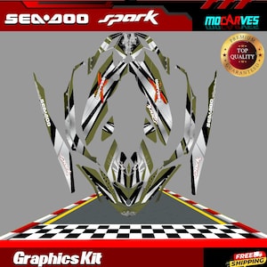 Fits SEA DOO SPARK Trixx 2 Up + 3up Graphics Kit Decals Spark Stickers Jet Ski