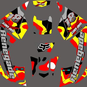 CAN-AM Renegade 500 800r 800x 1000 Graphics Kit Vinyl Renegade Stickers utv imagen 2