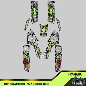 Yamaha Warrior 350 full graphics kit stickers decals atv